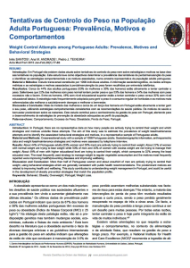 CONTROLO DO PESO NA POPULAÇÃO ADULTA